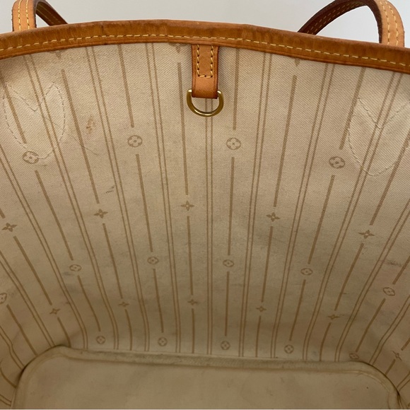 Louis Vuitton NEVERFULL MM Shoulder Bag, Damier Azur Print - Picture 15 of 16